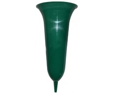 Vaza įsmeigiama į žemę Ø9cm H26cm plastikinė/žalia
