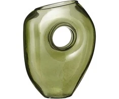 Vaza Jay Mica Decorations L18 W7.5 H22.5cm stikli/švies. žalia