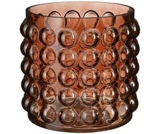 Vaza Jesi Mica Decorations Ø20cm H17cm stiklinė/švies.ruda
