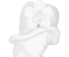 Bikuvalt Vaza keramikinė balta Dama su skrybele 18x13x23 cm ART MUSE
