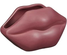 Vaza Lips L17.5xW11.5xH10.5cm keraminis/rožinis