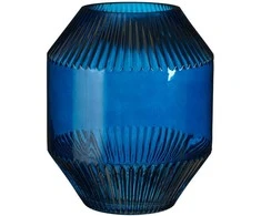 Vaza London Mica Decorations Ø16.5cm H20cm stiklinė/mėlyna