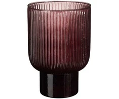 Vaza Mica Decorations Ø14.5cm H21cm stiklinė/tams.raudona