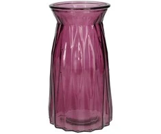 Vaza Ruby4 Ø11xH20cm stiklinė/fuksijų sp.