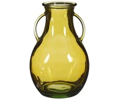 Vaza Sitia Ø20cm H32cm stiklinė/geltona