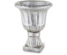 Bikuvalt Vazonas ant kojelės sidabro spalvos betoninis 25,5x20x20 cm 137382