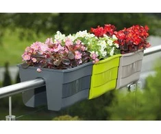 FORM PLASTIC Vazonas balkonui 30cm juodas