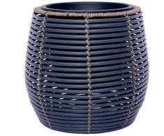 Home4You Vazonas D28xH26cm Tamsiai pilka