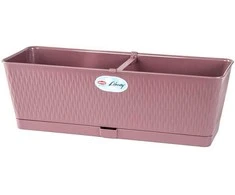 Vazonas LIBERTY lovelis su vand. rez. 9 L 50x18x16 cm ruda sp. 87569 STEFANPLAST