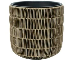 Home4You Vazonas pintas D35xh36cm, šviesiai ruda