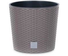 Vazonas RATO ROUND su įdėklu 4,75/4 L D200xH190 mm mocca sp. Prosperplast