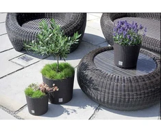 Vazonas su įdėklu 4,75/4 l D200xH190 mm antracitas RATO ROUND Prosperplast