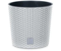 Prosperplast Dekoratyvinis gėlių vazonas Rato Round Ø20cm H19cm plastikinis/baltas
