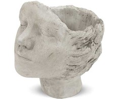Art-Pol Vazonėlis - skulptūra betoninis Merginos veidas 24x17x22 cm