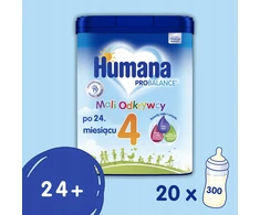 Vėlesni pieno milteliai po 24 mėnesių Humana 4 Mali Odkrywcy 20 porcijų