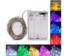 Bikuvalt Vielinė girlianda šilta balta 100LEDmini 3xAA 4.5V 10m