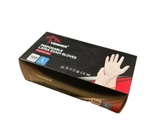Vienkartinės lateksinės pirštinės be pudros LATEX-60, S dydžio, 100 vnt.
