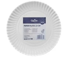 Bikuva.lt Vienkartinės popierinės lėkštės CLARINA 23cm, 50vnt