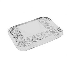 Vienkartinis padėklas maistui 22x28 cm sidabro spalvos Algon BA01043175333