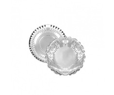 Bikuvalt Vienkartinis padėklas maistui D35 cm sidabro spalvos Algon BA01043175338