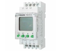 Vienos fazės įtampos kontrolės relė, uždelsimas 0.1-10 s. 150-275V AC, 50/60 Hz