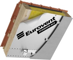 Vienpusė metalizuota klijavimo juosta EUROVENT AluFix, 75 mm x 50 m