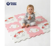 Anek Smily Play VIENRAGIS PUOTŲ KILIMAS Happy Kiddo lavinamoji dėlionė 90x90 cm 9 vnt.