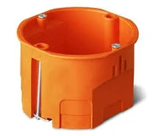 Vienvietė instaliacinė dėžutė į gipso kartoną Vilma, 68x45,5mm, 560 °C, IP20, oranžinės sp