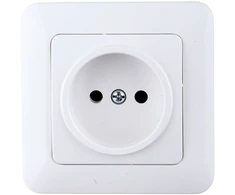 Vienvietis kištukinis lizdas LX 200, baltos sp.