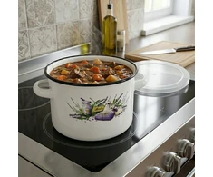 Viking EMALINIS PUODAS DIDELĖS DUJŲ INDUKCIJOS 20 cm 4,5 L LEVENDŲ PAPRASTAS SMOOTH