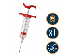 Vilcor Švirkštas / Mėsos injektorius + 3 adatos 30 ml Raudonas Universalus