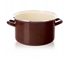 Vilde DIDELIS EMALINIS PUODAS 6,5L 26CM DUJŲ INDUKCIJAI RUDAS