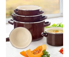 Vilde DIDELIS EMALINIS PUODAS TRADICINĖMS DUJŲ ĮVEDIMUI 32cm 11,5L