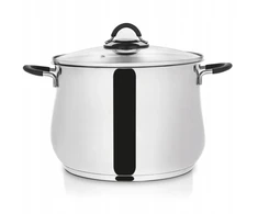 Vilde DIDELIS PLIENINIS PUODAS SU STIKLINIU DANGIU, DUJŲ INDUKCINIS, 26 CM, 10,6 L