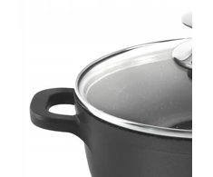 Vilde VIDUTINIS GRANITINIS PUODAS SU dangteliu virti, troškinti, kepti, 24 cm 4L
