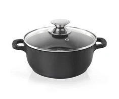 Vilde VIDUTINIS GRANITINIS PUODAS SU dangteliu virti, troškinti, kepti, 24 cm 4L