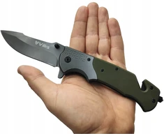 VILKS KNIFE Kišeninis peilis SURVIVAL Sulankstomas daugiafunkcis taktinis karinis SHARP PLIENAS