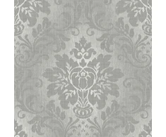 Viniliniai tapetai flizelino pagrindu GRANDECO FABRIC DAMASK, A10904, 0,53 x 10,05 m