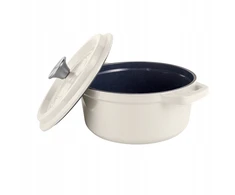 Vintage Cuisine emaliuotas ketaus puodas 2,2 l - kremas