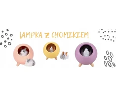 Habarri Violetinė vaikiška naktinė lemputė su miegančiu žiurkėnu