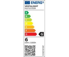 Virštinkinė LED panelė VESTALIGHT VESTA1035SR, IP40, 6 W, 4000 K, 480 lm, Ø9,1 cm