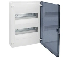 Virštinkinis skydelis HAGER Golf, IP40, plastikinis, su skaidriomis durelėmis, 2 x 12 mod.