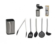 Kitchengo Bikuva.lt Virtuvės įrankių met/plast. rinkinys 5vnt. su dėklu