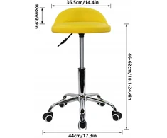 Virtuvės kėdė, apvali, reguliuojama baro kėdė ant ratukų 67 cm