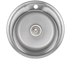 Bikuva.lt Virtuvės kriauklė AB 490x0.8mm Satino apdaila