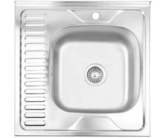 Bikuva.lt Virtuvės kriauklė AB 600x600x0.6MM Nerūdijančio plieno