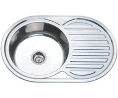 Bikuva.lt Virtuvės kriauklė AB 770x500mm Nerūdijančio plieno su sifonu