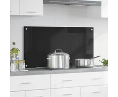 Virtuvės atbraila Juoda 100 x 50 cm grūdintas stiklas