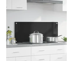 Virtuvės atbraila Juoda 100 x 40 cm grūdintas stiklas
