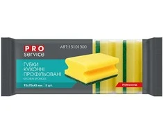 Virtuvinės kempinėlės su šiurkščia puse PRO Service 9.6x7x4.5cm/5vnt. geltonos/žalios